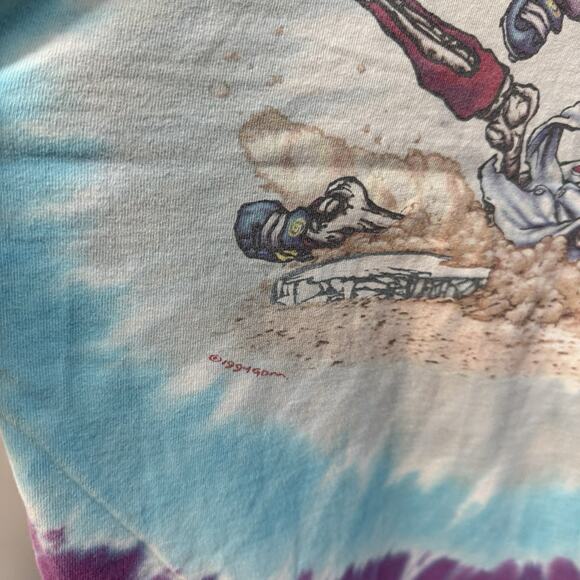 Vintage 1994 Grateful Dead Steal Your Base Baseball Bears T Shirt XL Liquid Blue - Picture 10 of 10
